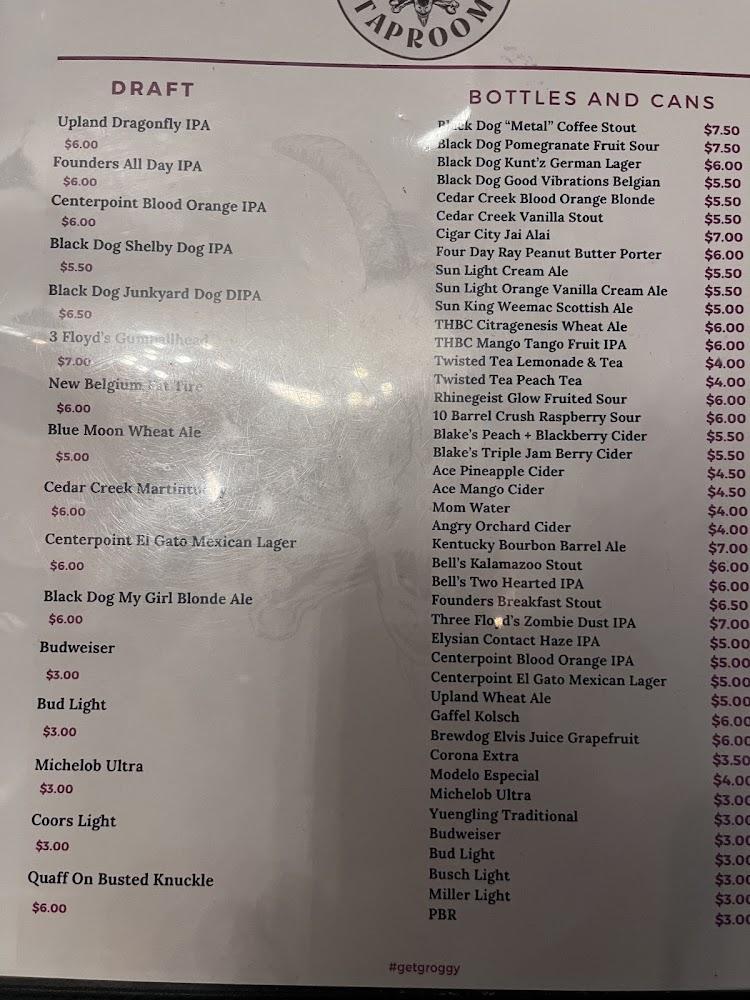 Groggy Goat Taproom Menu image 2